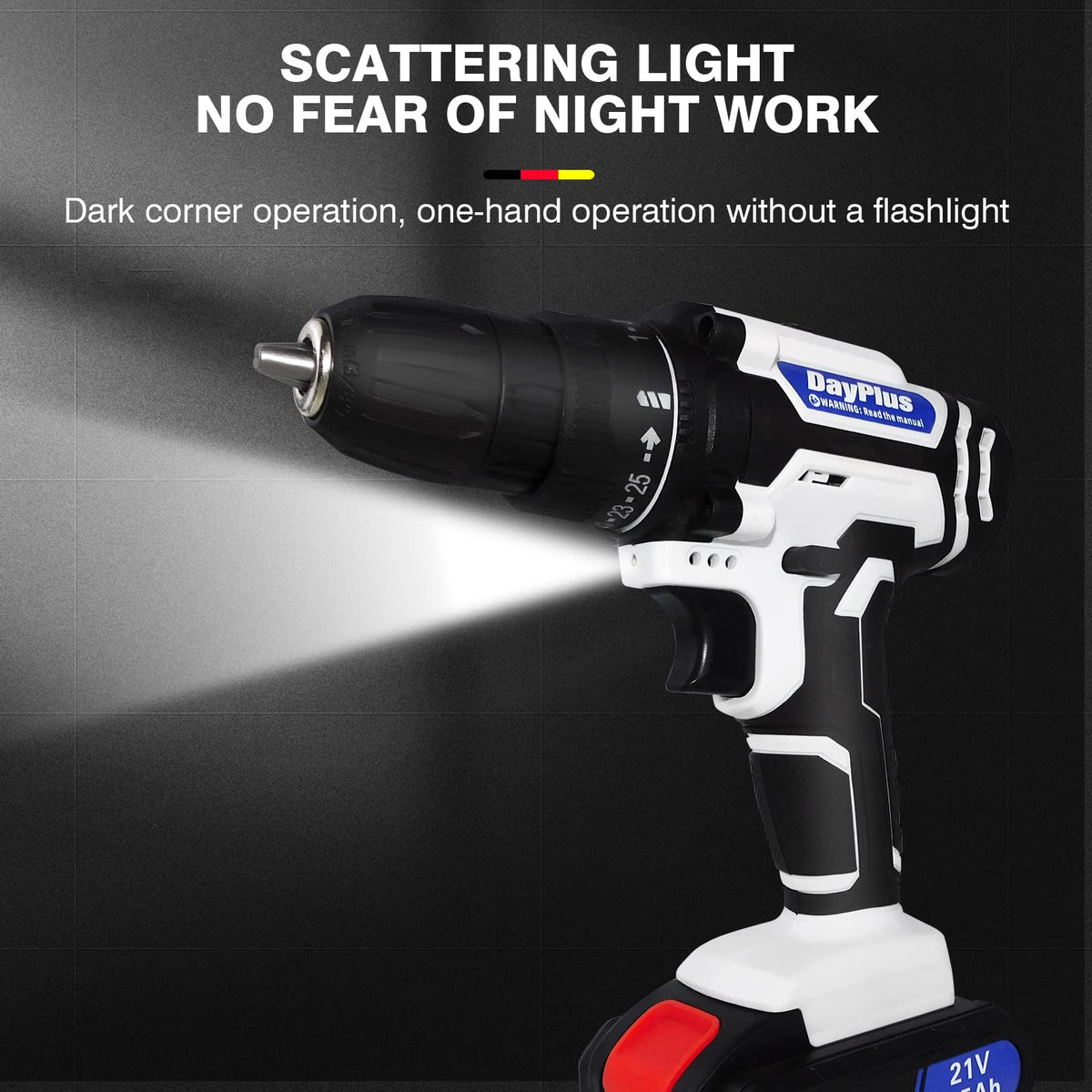 21V Cordless Drill Set with Battery and Fast Charger L2092