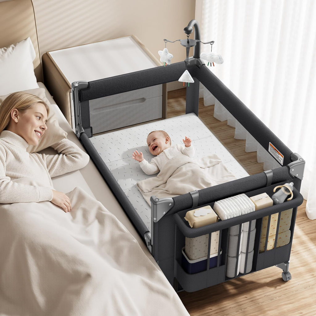 Baby Bassinet, Pack and Play, Bedside Crib Sleeper L940219