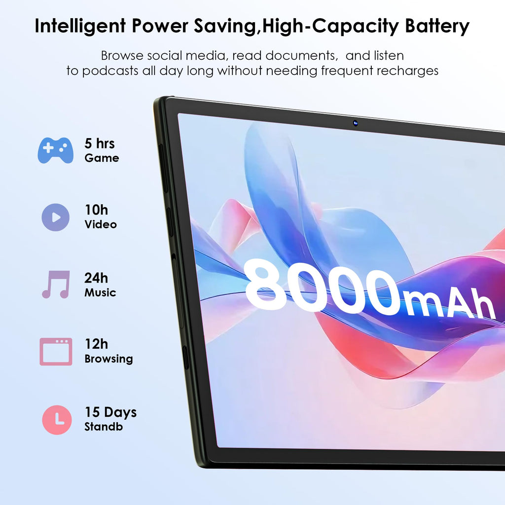 Android 15 Tablet 10.1 inch with Drop-proof Case I834150