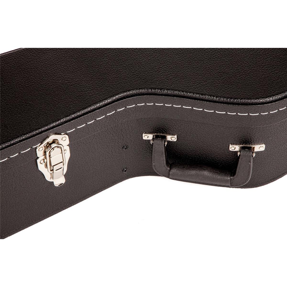 Black Flat-Top Dreadnought Acoustic Guitar Case with 1-inch Foam Padding L3263