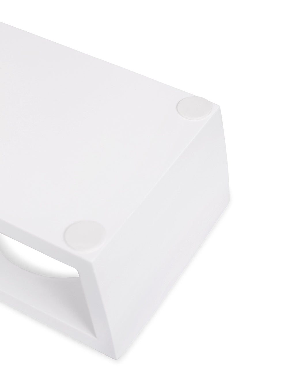 White Double Raised Pet Feeder with Stainless Steel Bowls G9662