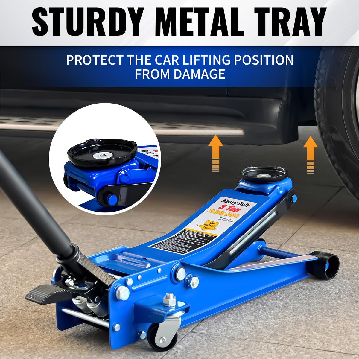 3 Ton Hydraulic Floor Jack with Foot Pedal W94228