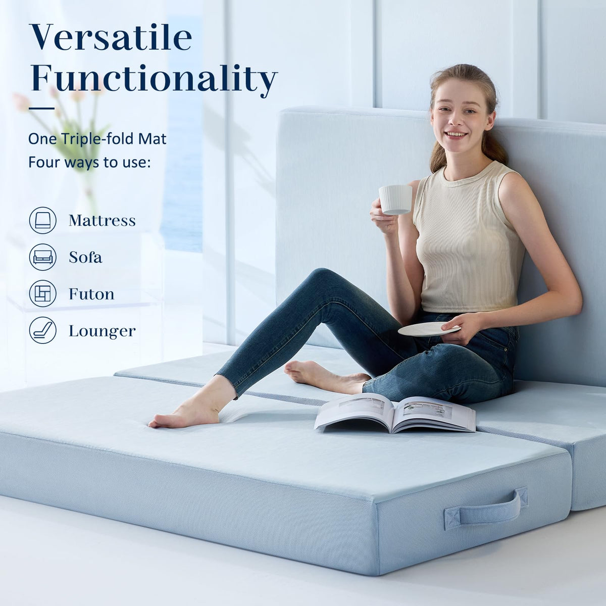 6 Inch Cooling Memory Foam Folding Mattress X94630
