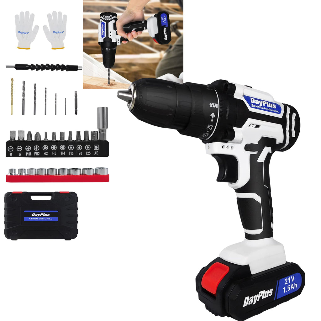 21V Cordless Drill Set with Battery and Fast Charger L2092