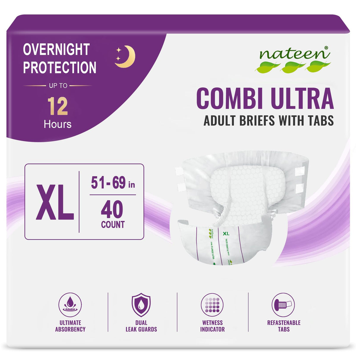 Adult Diapers with Tabs X-Large 40 Count M610851
