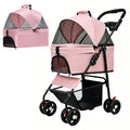 Pink Pet Stroller with Detachable Carrier P632479