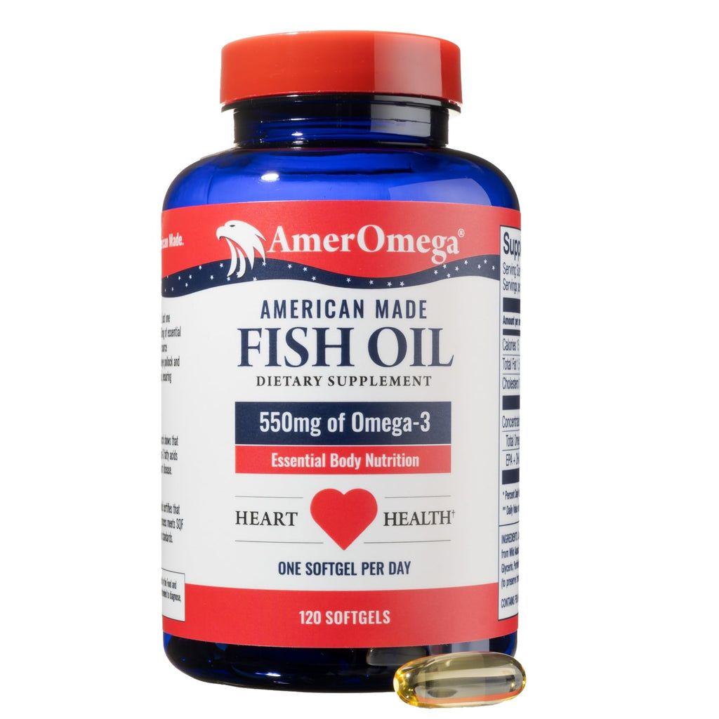 Omega-3 Fish Oil 550mg 120 Servings Wild Caught Alaska Pollock Triglyceride Form G700