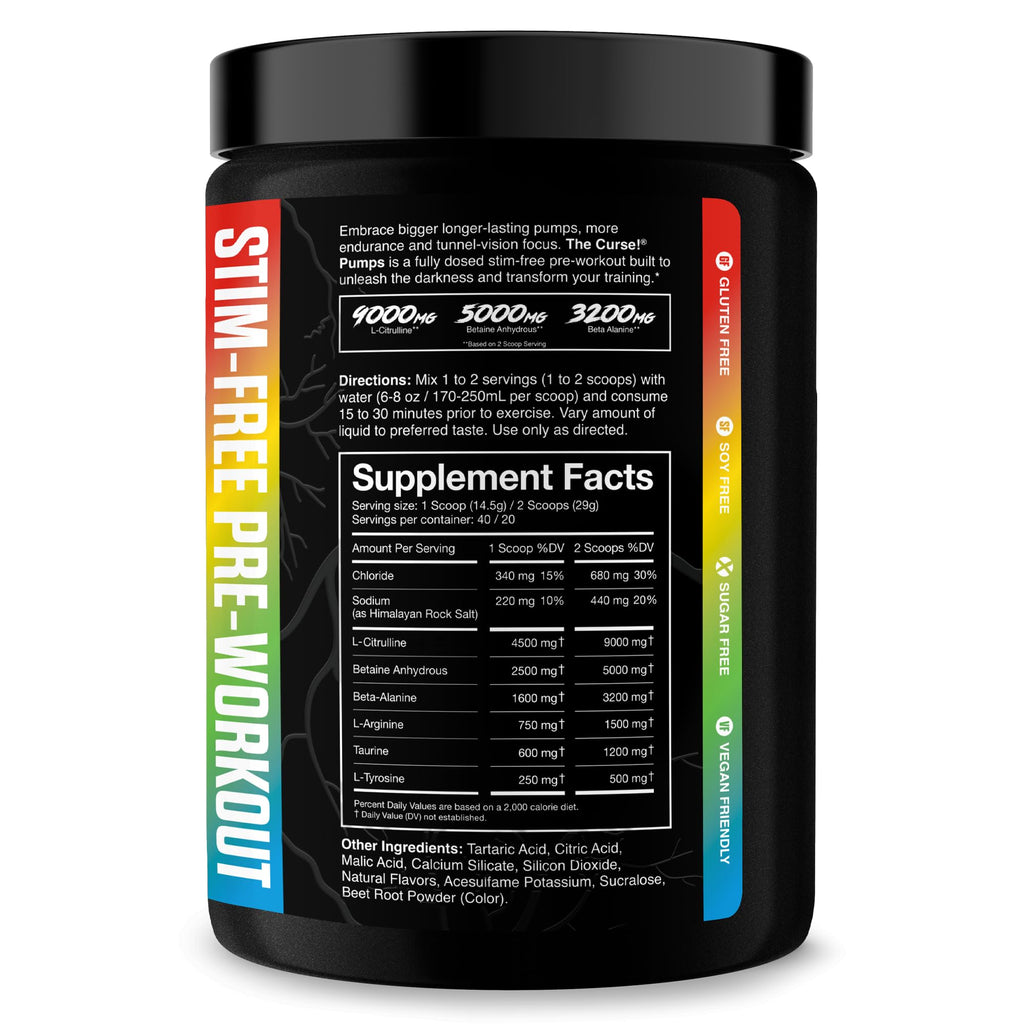 Stim-Free Pre Workout Powder Sour Candy 40 Servings R48769
