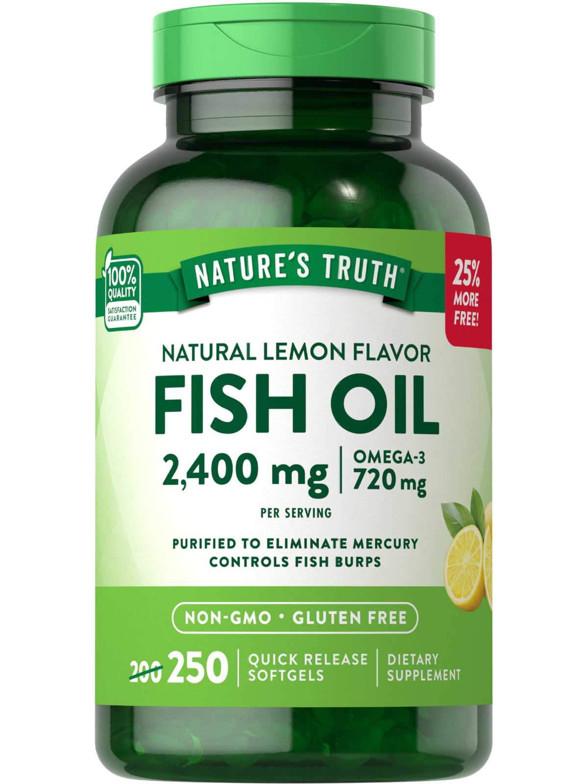 Fish Oil 2400mg 250 Softgels Omega 3 S8701