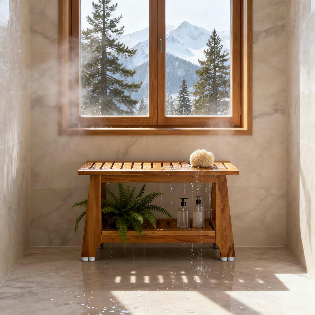 30" Teak Shower Bench R2337