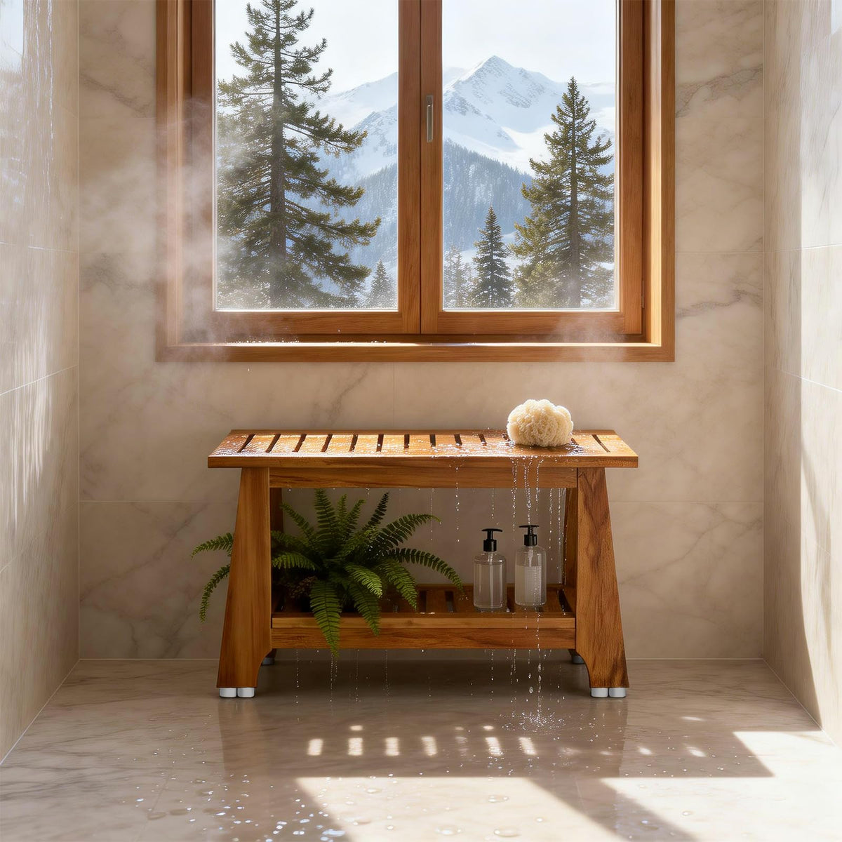 30" Teak Shower Bench R2337