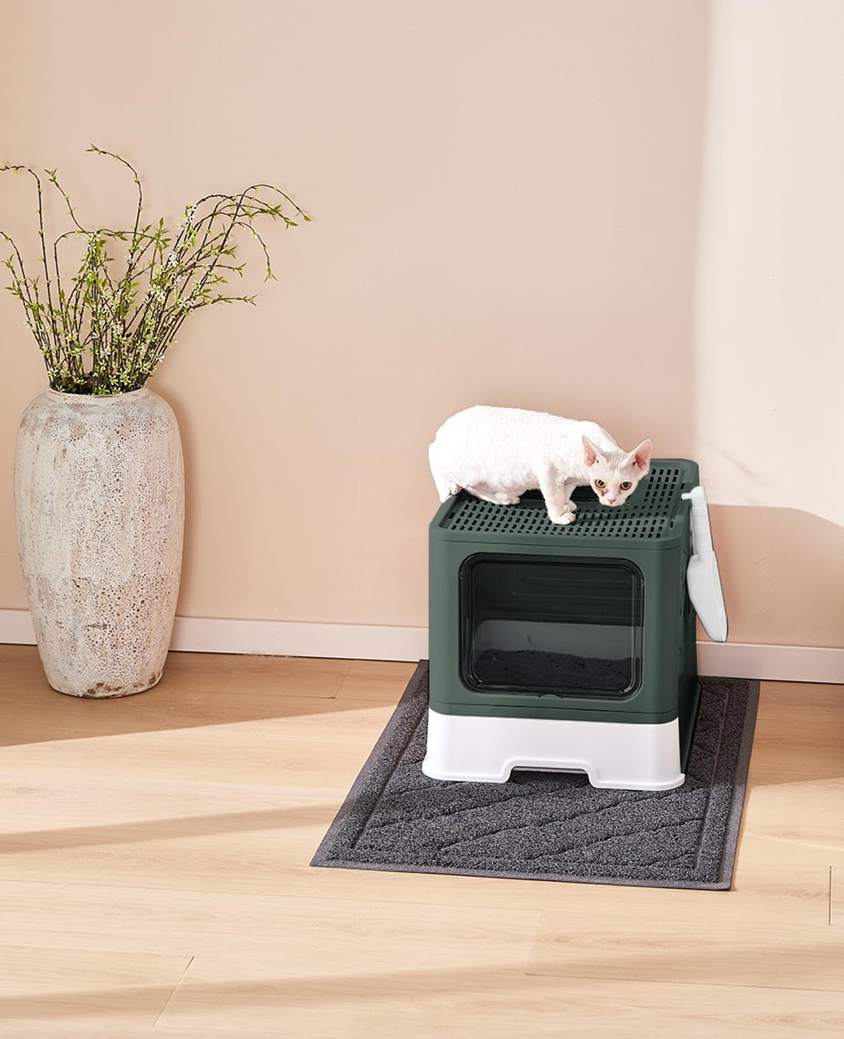 X-Large Cat Litter Box with Litter Mat and Scoop M7757