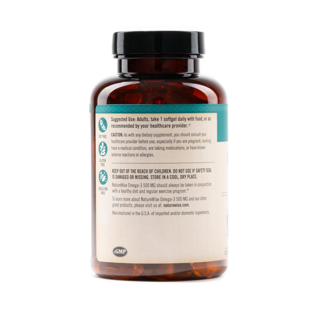 Omega 3 Fish Oil 500 mg EPA & DHA 90 Softgels E8840