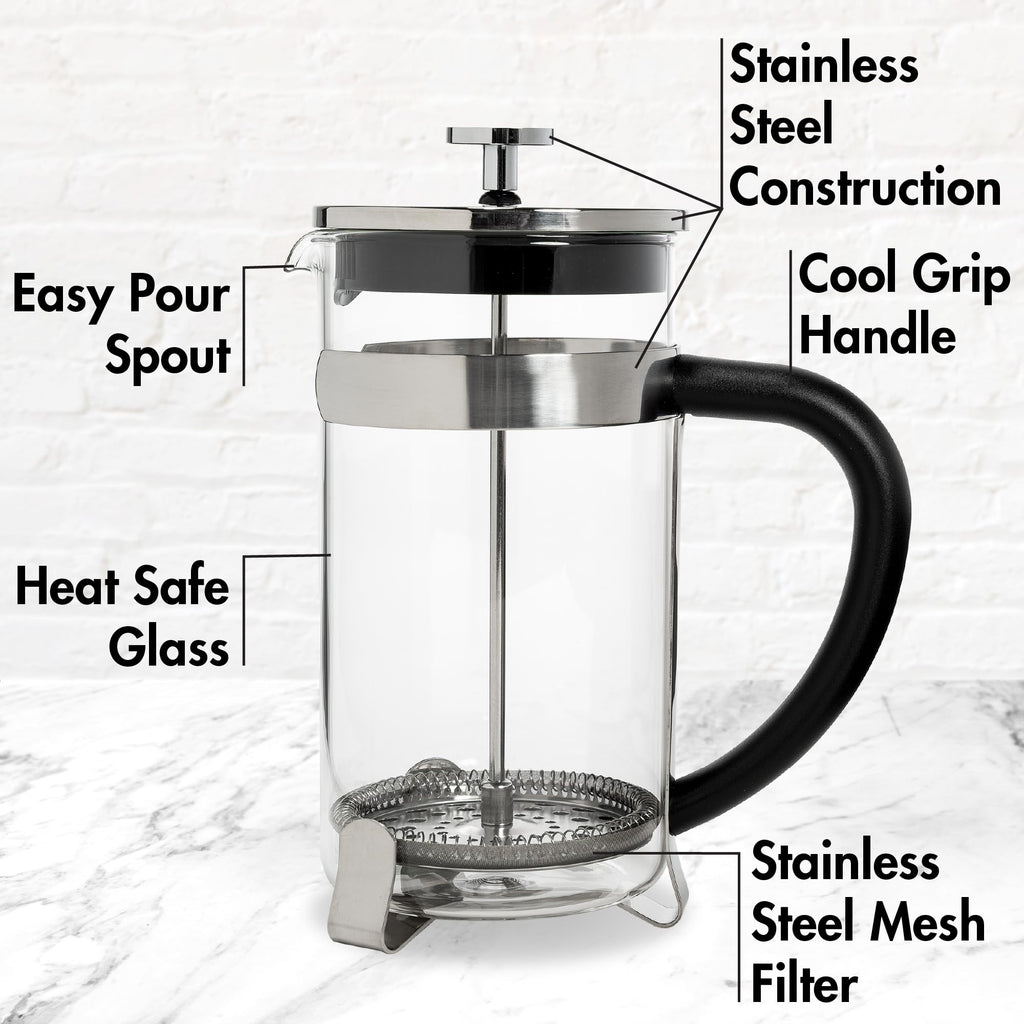 Borosilicate Glass French Press Coffee Maker 34-Ounces P954534