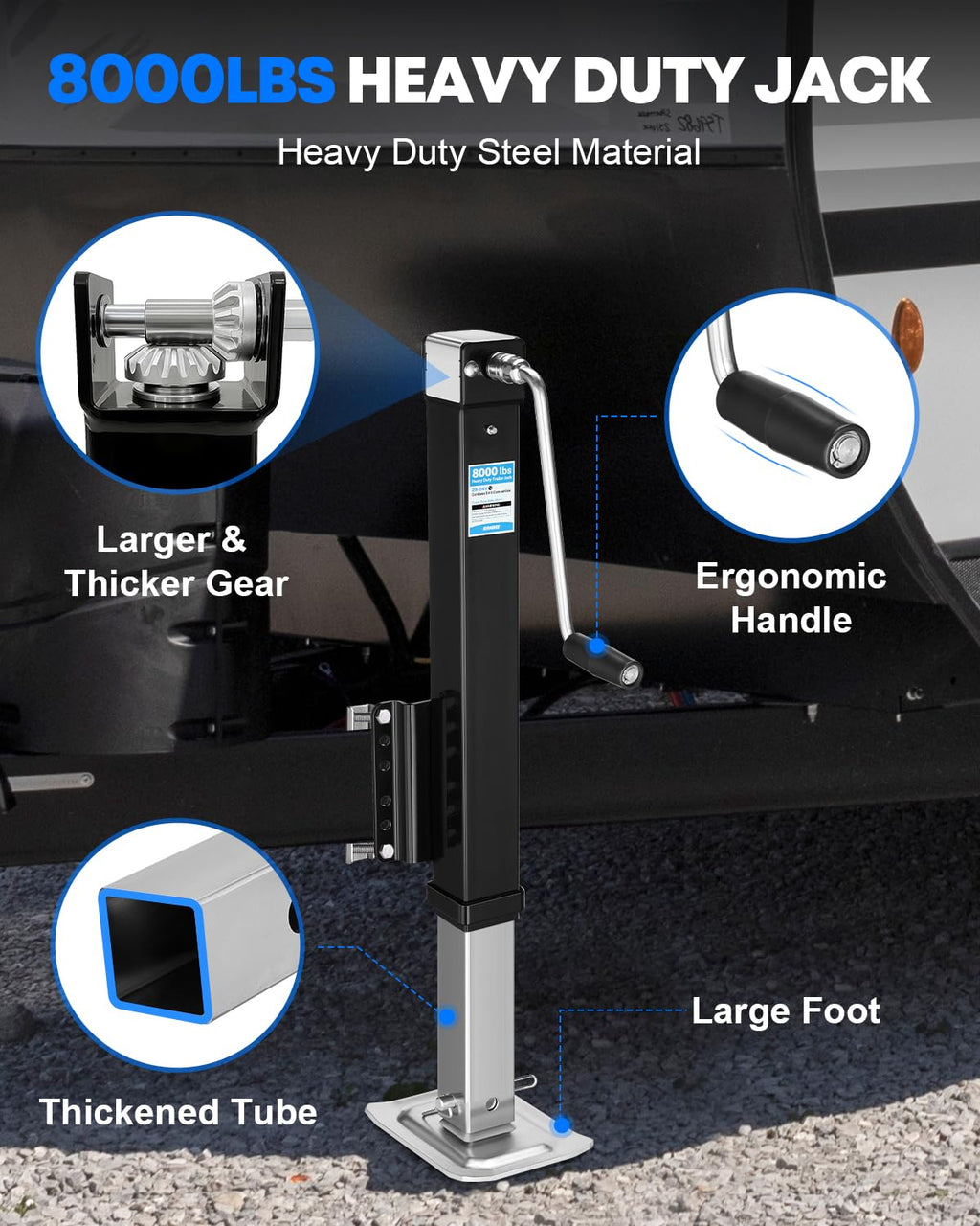 8000 lbs Heavy Duty Trailer Jack W9919