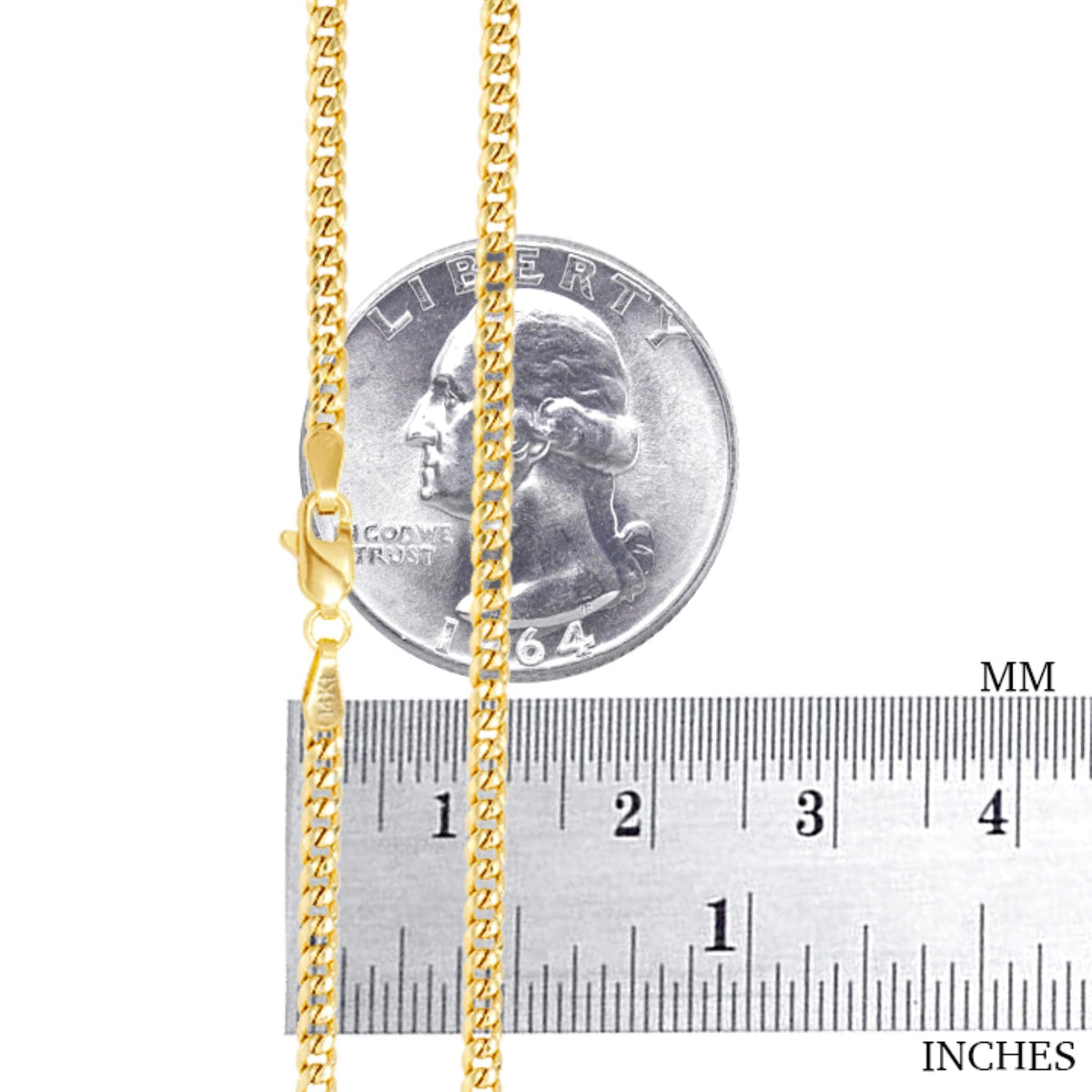 14k Yellow Gold Cuban Link Chain Necklace Z2723