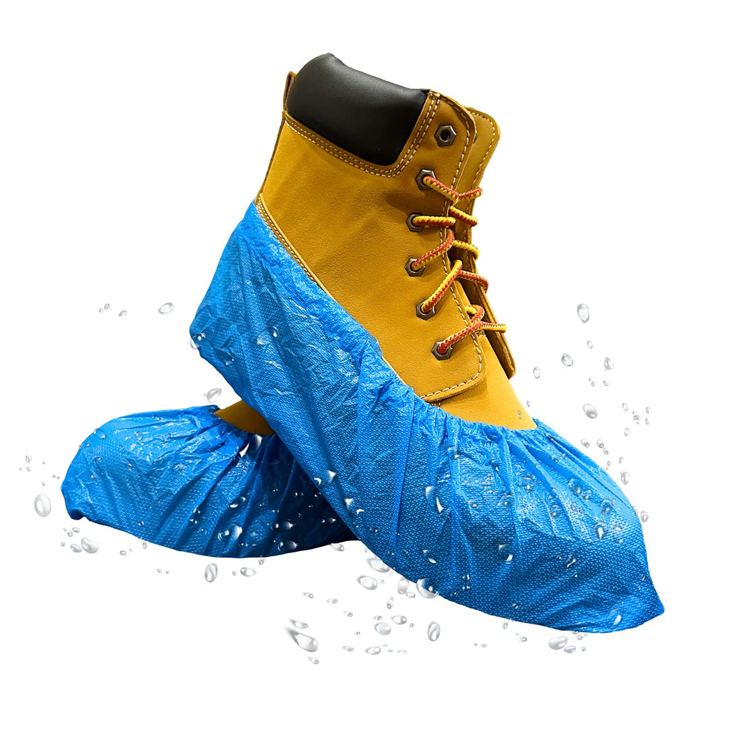 Blue Waterproof Disposable XL Shoe Covers F456