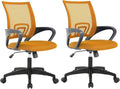 Orange Mesh Mid-Back Office Chair L793