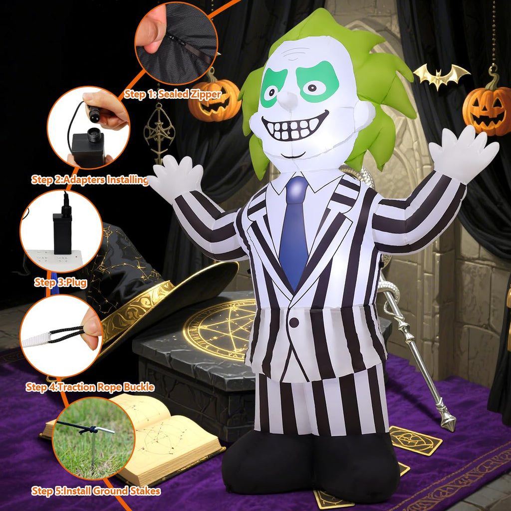 6 FT Halloween Inflatables with Built-in LEDs B335