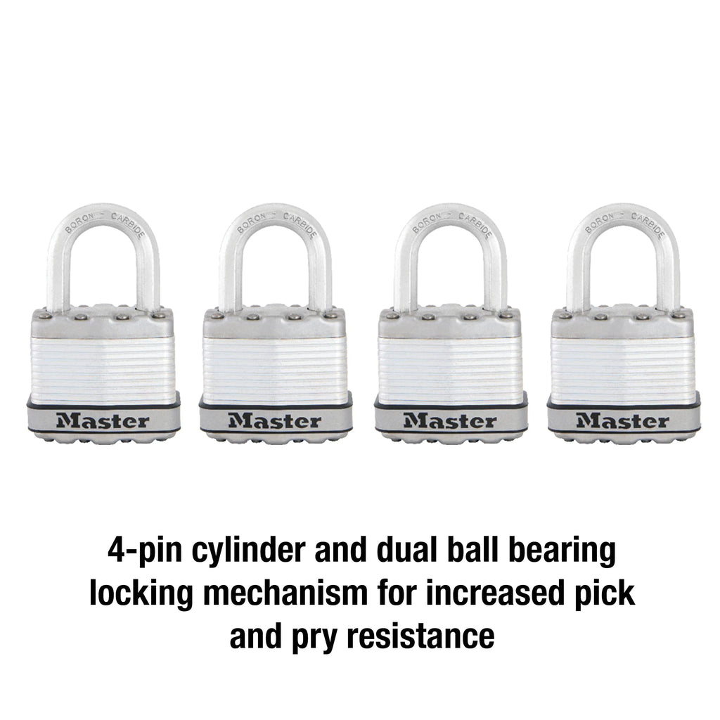 Heavy Duty Keyed-Alike Padlock 4 Pack Y5908