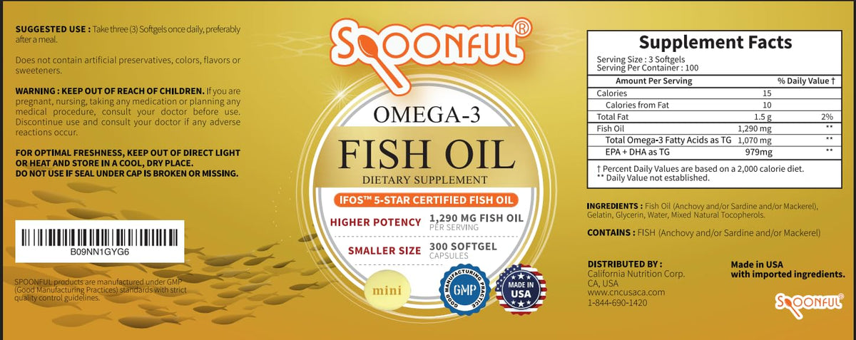 Mini Omega 3 Fish Oil 1290 mg Softgels P886