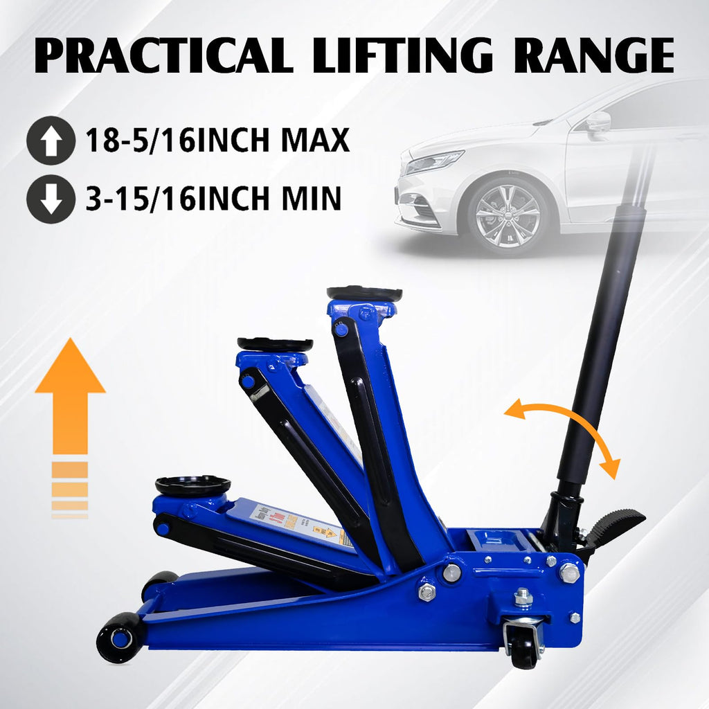 3 Ton Hydraulic Floor Jack with Foot Pedal W94228