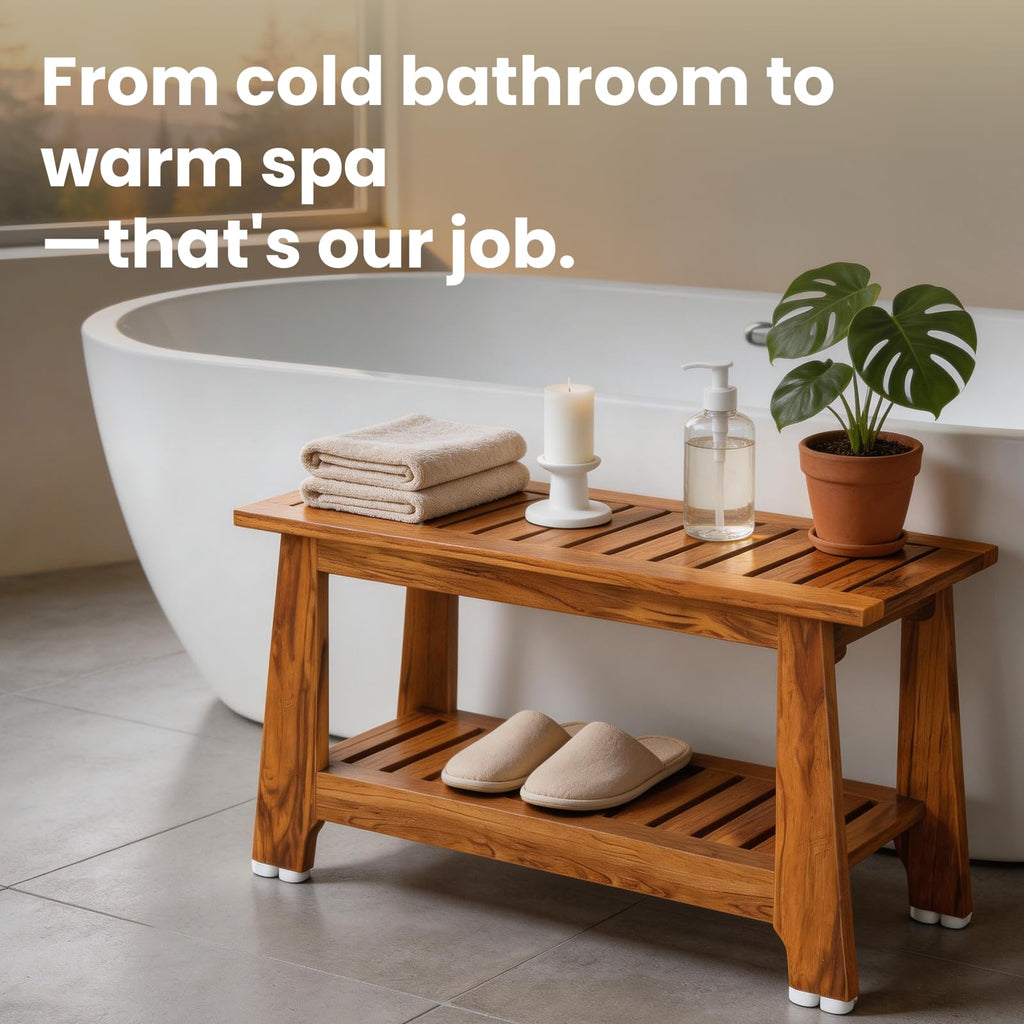 30" Teak Shower Bench R2337