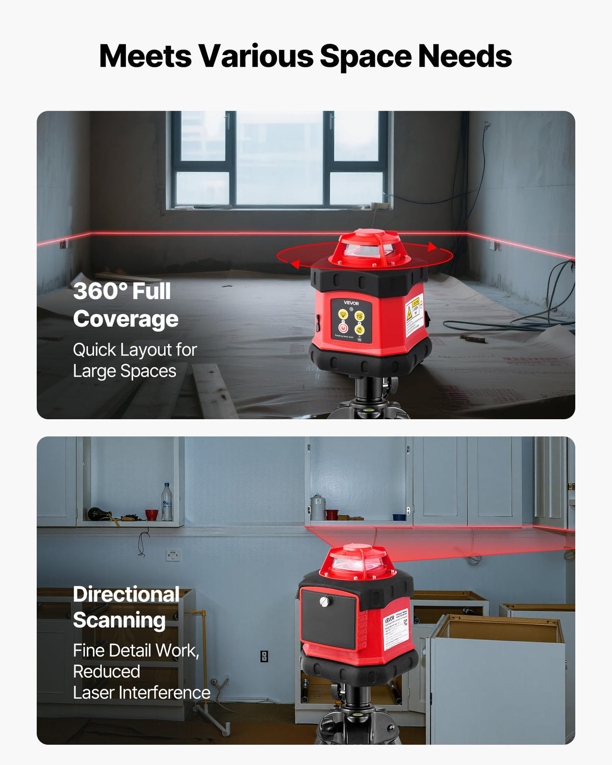 360-Degree Self Leveling Rotary Laser Level Kit with Tripod O4306
