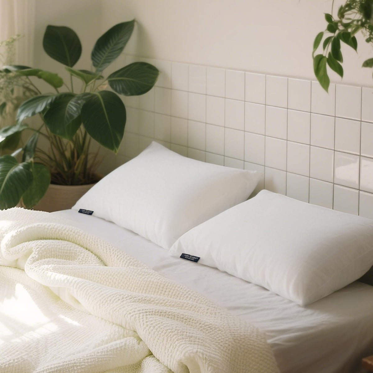 100% Organic Cotton Cover King Size Bed Pillows Set of 2 T115207