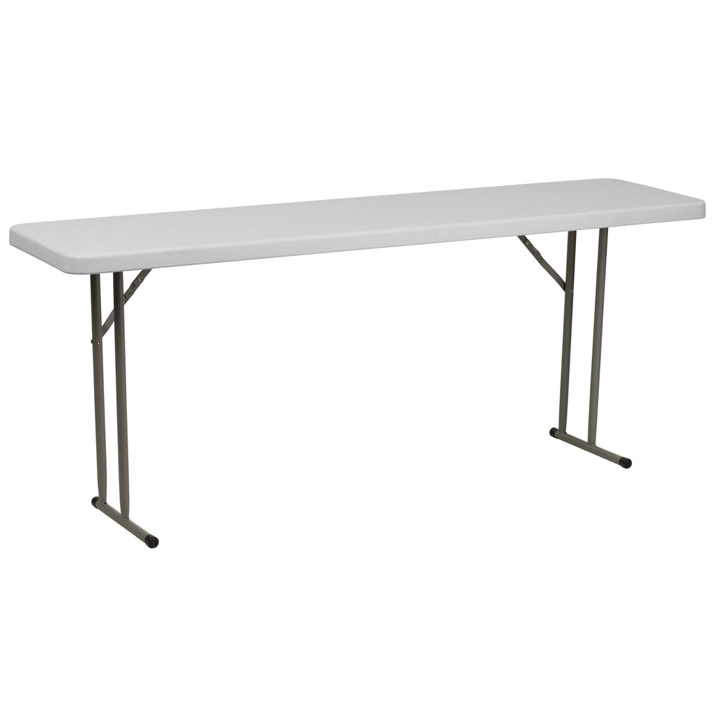 15 Pack 6-Foot Granite White Plastic Folding Table B739090