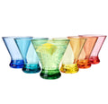9 oz Acrylic Stemless Martini Glasses, Set of 6 Multicolor X22202