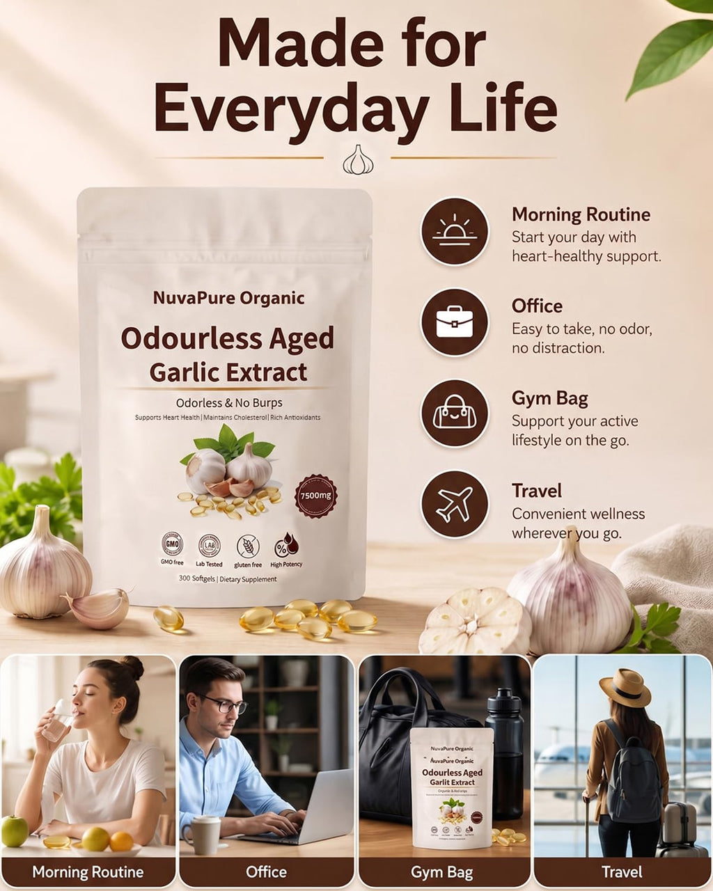 Odorless Aged Garlic Extract Capsules F322527