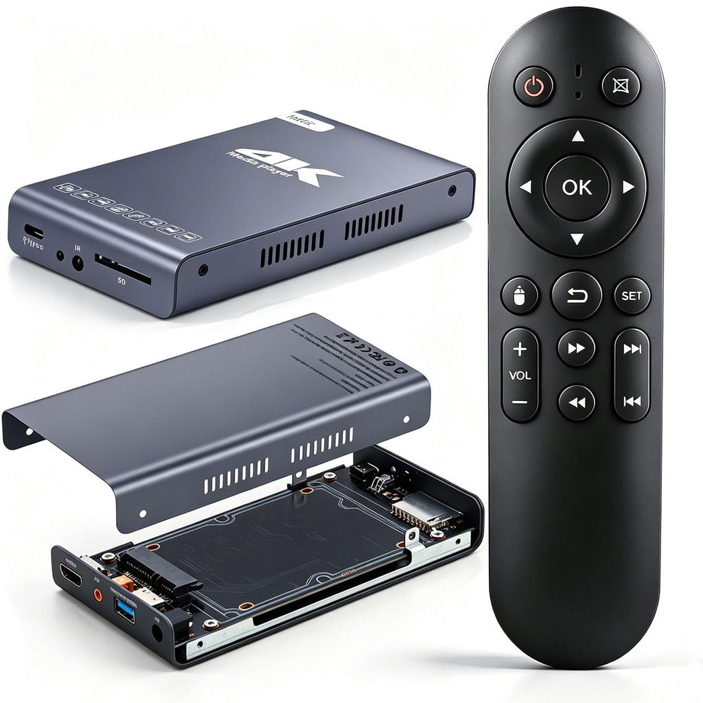 4K 60Hz H.265 Ultra HD Digital Media Player & HDD Enclosure 2 in 1 J8300