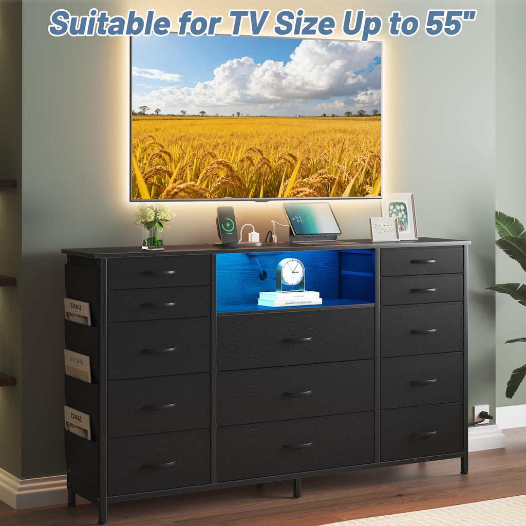 13 Drawer Fabric Dresser V70166
