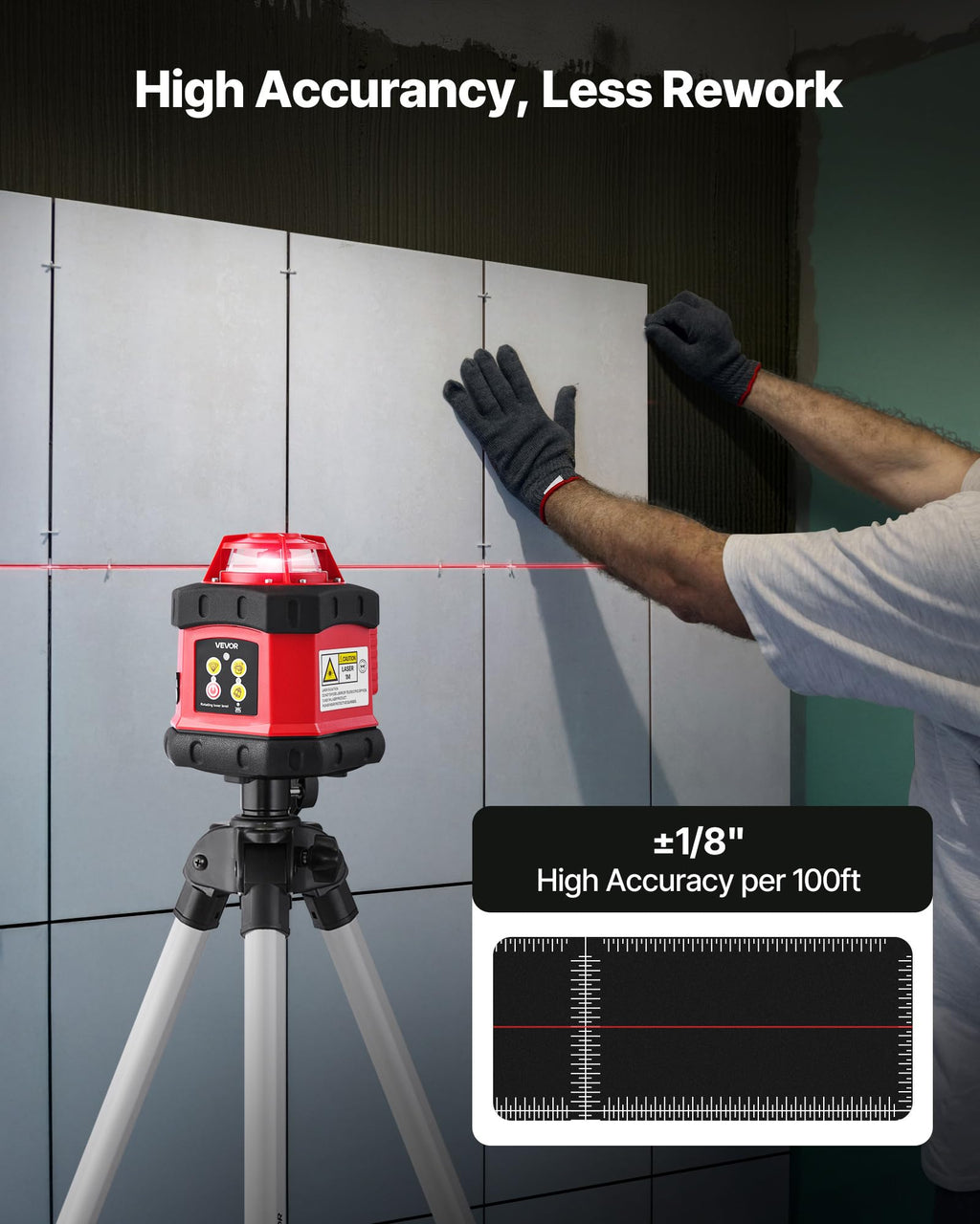 360-Degree Self Leveling Rotary Laser Level Kit with Tripod O4306