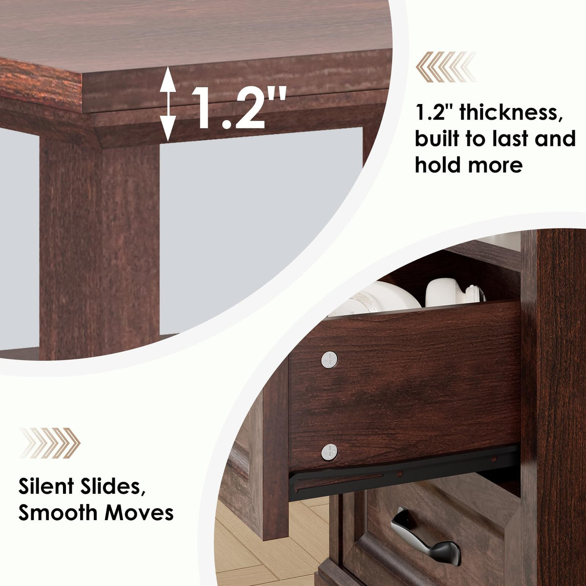18'' Wood Nightstand with Charging Station R115378