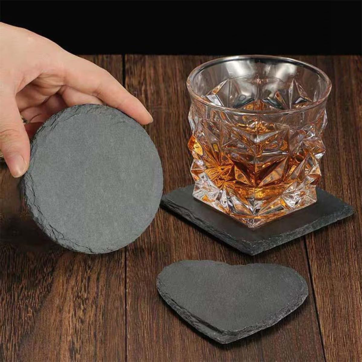 Natural Stone Coasters Set E260274