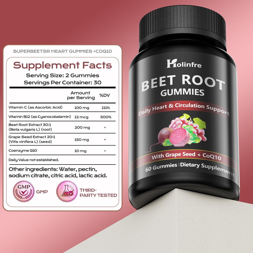 Beet Root Gummies with Grape Seed & CoQ10 Y6994