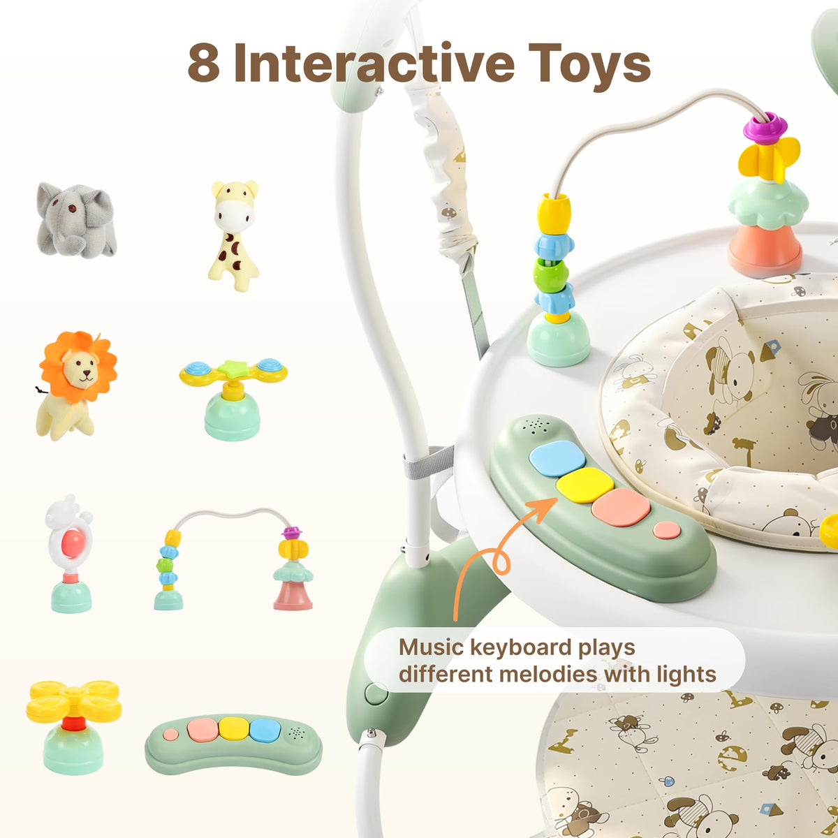 Green 3-in-1 Baby Jumper Activity Center W85297