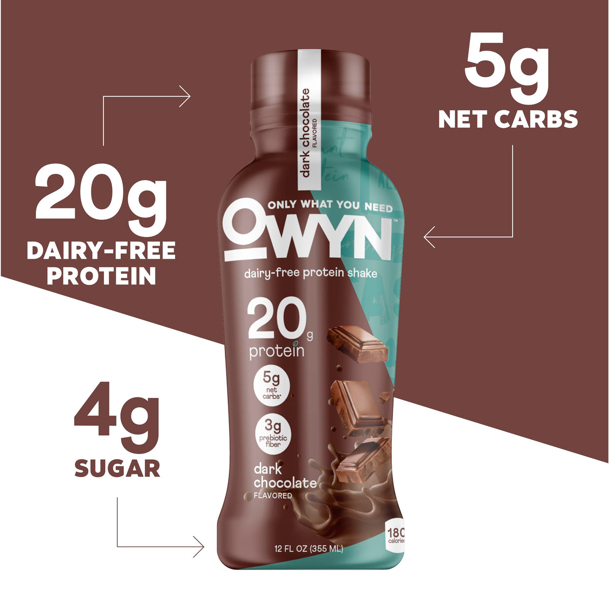 Dark Chocolate 20g Protein Shake, 12 Ct R3490