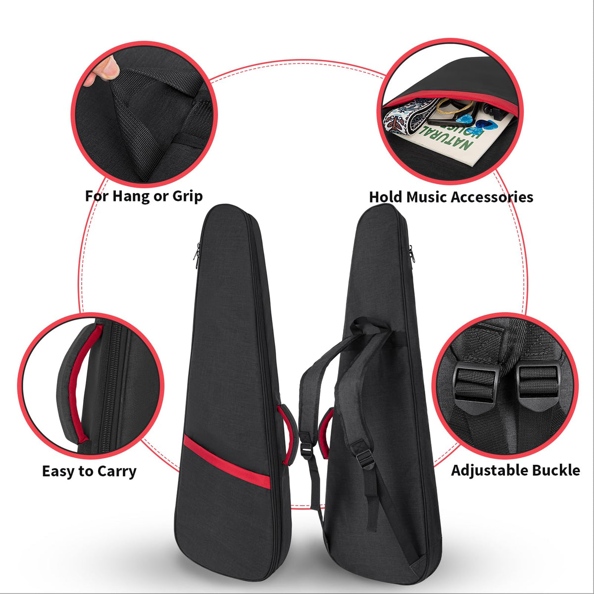 11mm Thick Padded 39 Inch Electric Guitar Bag K276742