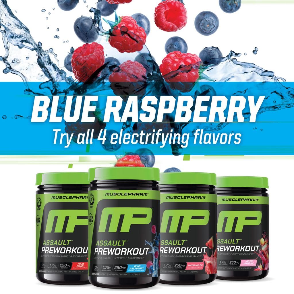 Blue Raspberry PreWorkout Powder 30 Servings O145696