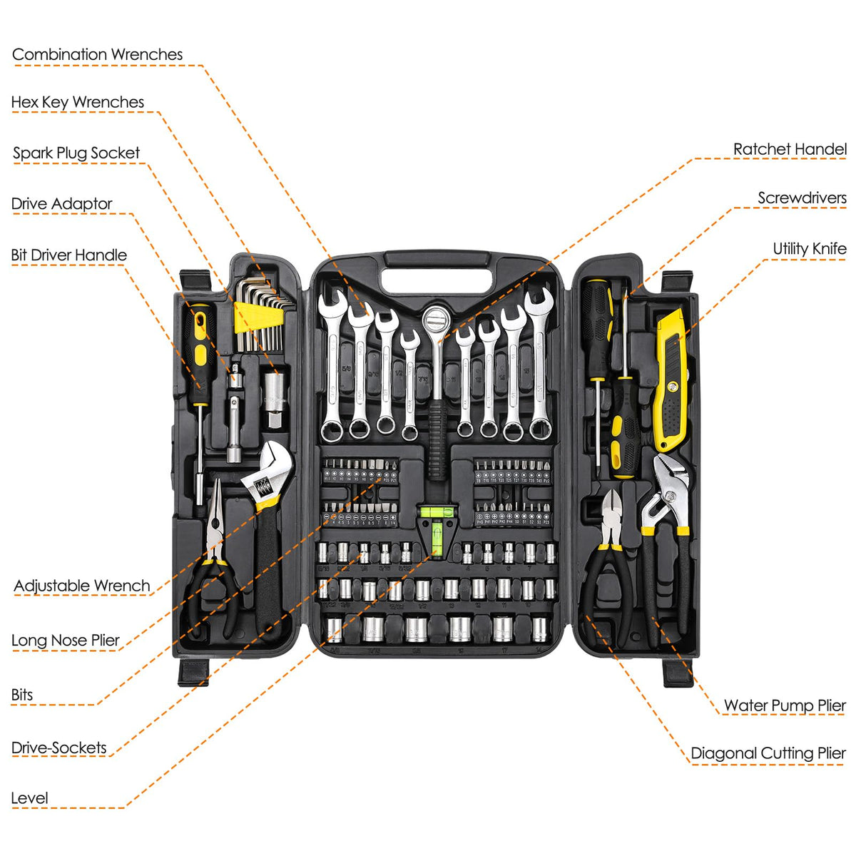 95-Piece Mechanic Tool Set with Storage Case O450550
