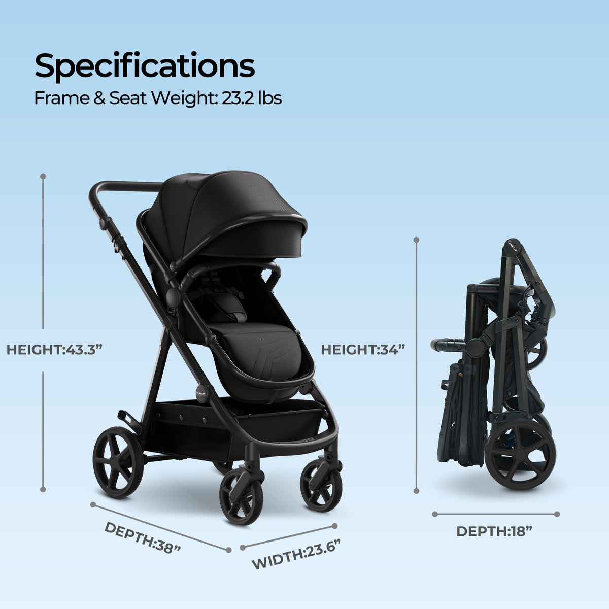 Baby Stroller with Car Seat Adapter K14166