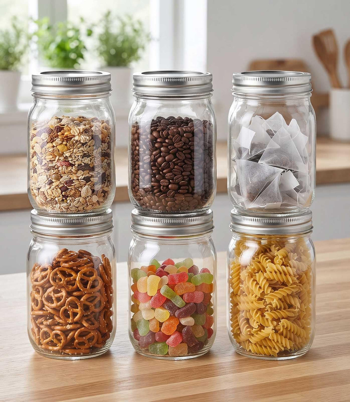 16 oz 8 Pack Clear Glass Jars S554554