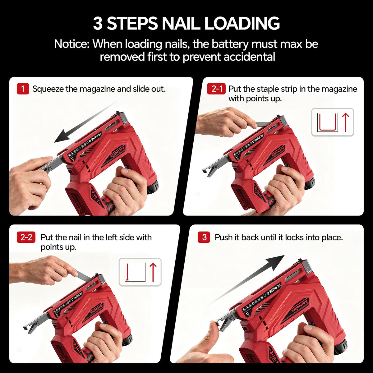 Cordless Staple Nail Gun X546
