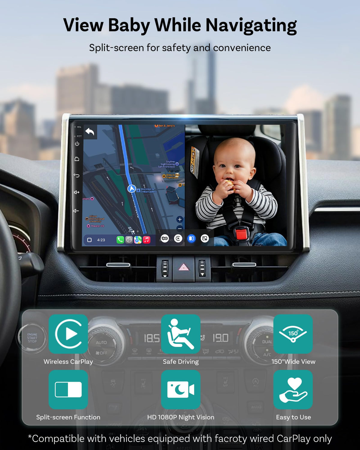 Baby Car Camera with HD Night Vision M239766