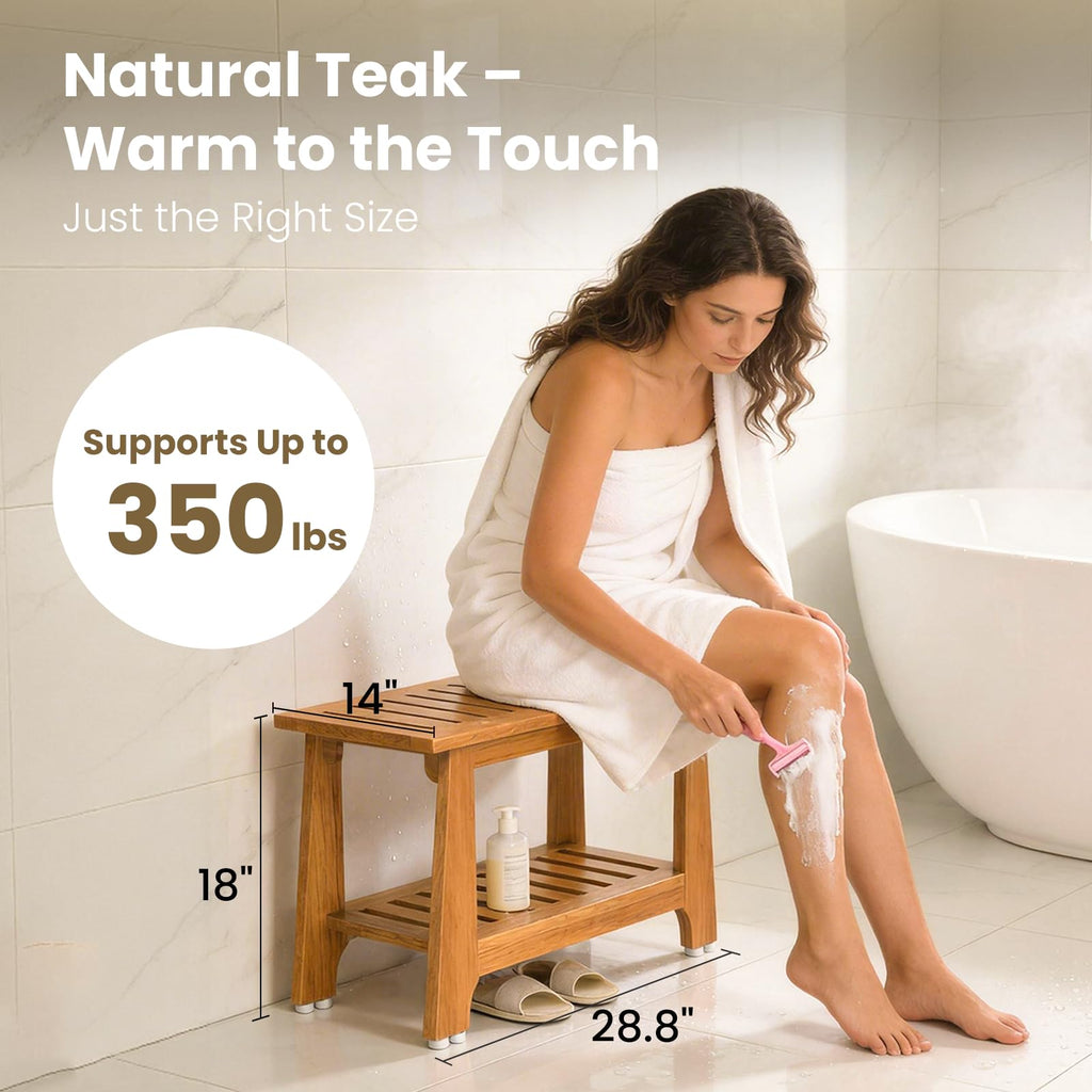 30" Teak Shower Bench R2337