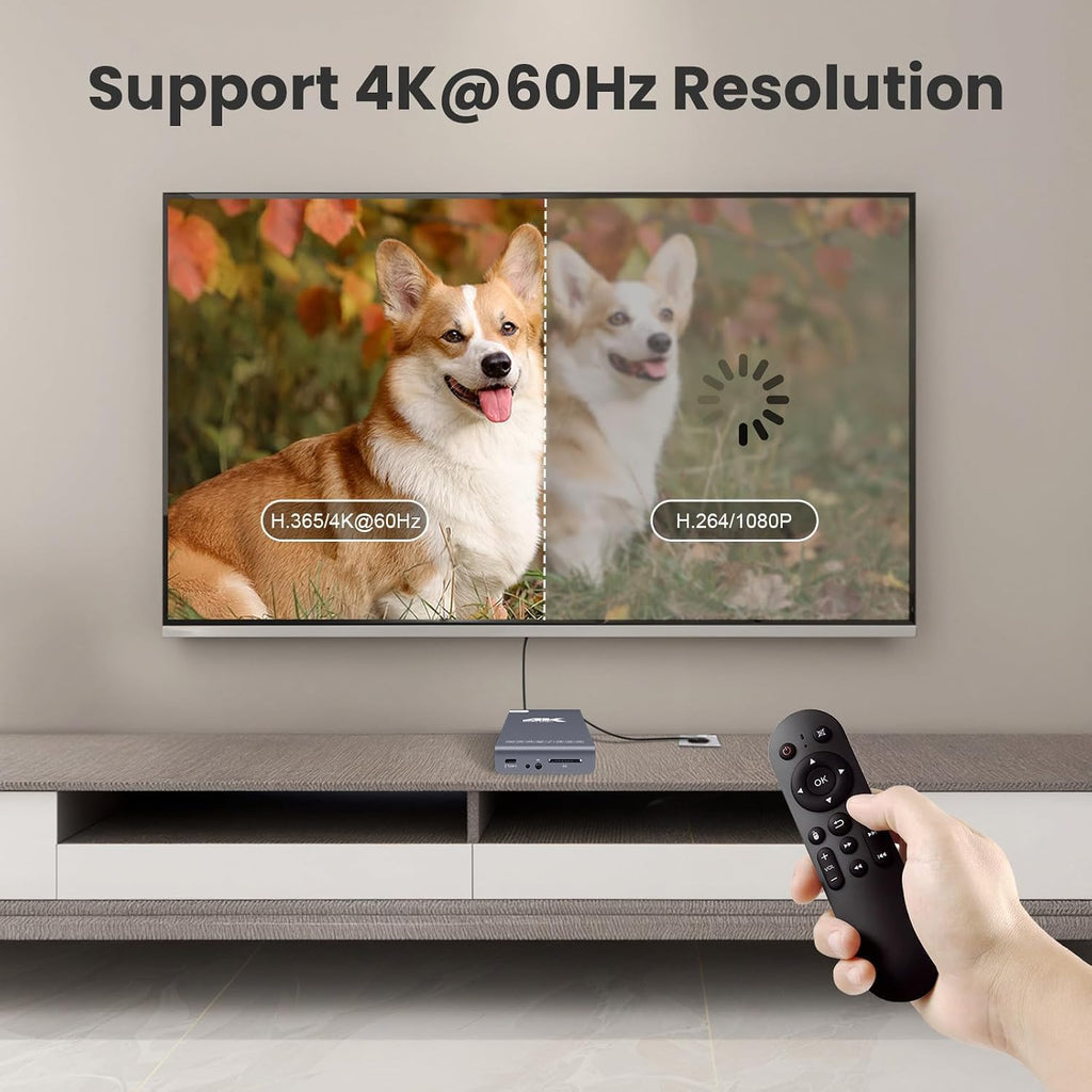 4K 60Hz H.265 Ultra HD Digital Media Player & HDD Enclosure 2 in 1 J8300