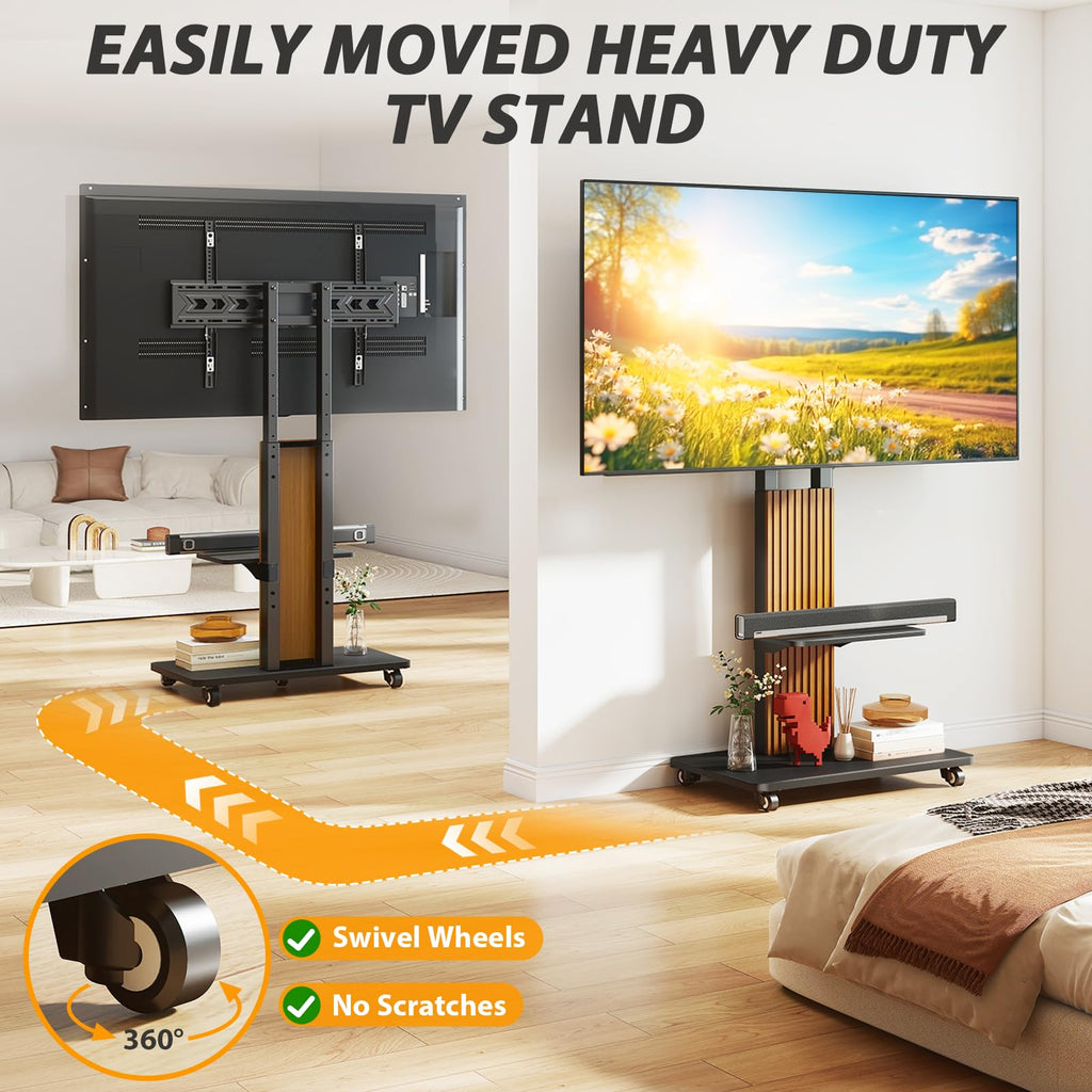 Heavy Duty Rolling TV Stand for 55-100 inch Large Screens B832